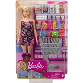 Orjinal Barbie Süpermarkette Alışverişte Oyun Seti Barbie ve Alışveriş Arabası thumbnail 2