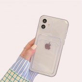 İphone 11 Şeffaf Kartlıklı Kamera Korumalı Telefon Kılıfı thumbnail 1