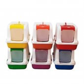 Jumbo Teraslı Kedi Tuvalet Kabı Turuncu Renk - 1