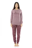 Poleren 6951 Kadın Kışlık Ev Giyim Pijama Takım - 4
