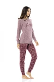 Poleren 6951 Kadın Kışlık Ev Giyim Pijama Takım - 3