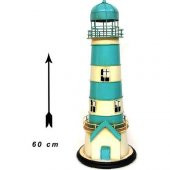 Dekoratif Metal Deniz Feneri Kumbara Vintage Biblo Hediyelik - 5
