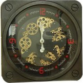 himarry Saat Çarklı Kare Duvar Saati Dekoratif Ev Ofis Hediyelik - 1