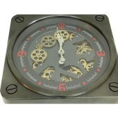 himarry Saat Çarklı Kare Duvar Saati Dekoratif Ev Ofis Hediyelik - 3