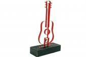 himarry Obje Gitar Ahşap Standlı Biblo Dekoratif Ev Ofis Hediyelik - 3