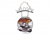 himarry Dekoratif Metal Kapı Welcome Motosiklet Dekorlu Hediyelik - 2