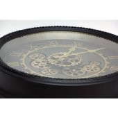 himarry Yuvarlak Roma Rakamlı Spintime Yeşiloksit Çarklı Metal Duvar Saat - 3