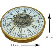 himarry Yuvarlak Roma Rakamlı Goldoksit Çarklı Metal Duvar Saati - 2
