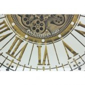 himarry Yuvarlak Roma Rakamlı Goldoksit Çarklı Metal Duvar Saati - 3