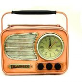 himarry Dekoratif Metal Radyo Saat Masa Saati Vintage Ev Ofis Hediyelik - 1