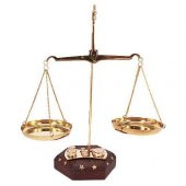 Terazi Ahşap 50gr Dekoratif Ahşap Pirinç Hediyelik - 1