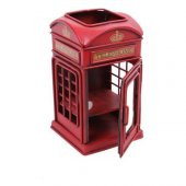 Dekoratif Metal Londra Telefon Kulübesi Kalemlik ve Çerçeveli - 2