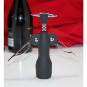 Paslanmaz Çelik Tirbuşon Açacak Siyah Şarap Açacağı - 1