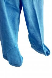 Mavi Renk ve Desenli, Pamuk Kumaş Yeni Doğan Hastane Çıkışı 3 lü Erkek Bebek Zıbın Takım - 4