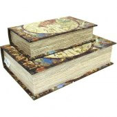 himarry Kutu Kitap Harita 2li Set Kitap Kutusu Dekoratif Hediyelik - 3