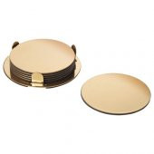 Bardak Altlığı 6 Lı Gold Renk IKEA 8.5 cm Pirinç Rengi Bardak Altlığı Sunum - 1
