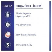 Oral-B Pro 3 3900 Siyah Beyaz 2li Şarj Edilebilir Diş Fırçası Seti - 3