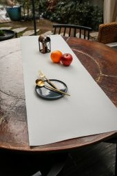 Modern Lazer Kesim Beyaz Runner 40 x 140 cm - 1