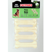 DogMozz Premium Deri Pres Köpek Kemiği Beyaz 4 Adet 12 Cm - 1