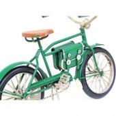 Dekoratif Metal Bisiklet Çantalı Vintage Biblo Ev Ofis Hediyelik - 1