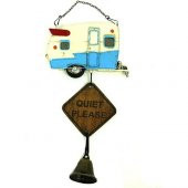 himarry Dekoratif Metal Karavan Kapı Rüzgar Çanı Lütfen Sessiz Olunuz - 1