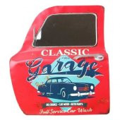 himarry Dekoratif Classic Garage Temalı Kırmızı Araba Kapısı Ayna - 1