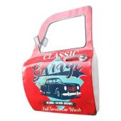 himarry Dekoratif Classic Garage Temalı Kırmızı Araba Kapısı Ayna - 2