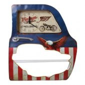 himarry Dekoratif Usa Temalı Mavi Araba Kapısı Araba Kapısı Duvar Rafı - 1