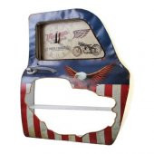 himarry Dekoratif Usa Temalı Mavi Araba Kapısı Araba Kapısı Duvar Rafı - 2