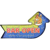 himarry Bar Open Temalı Ledli Bar Tabelası Pano Vintage Led Ampülü thumbnail 1