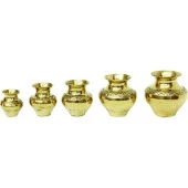 himarry Vazo Minik 5li set Tamamı Pirinç Dekoratif Hediyelik thumbnail 2