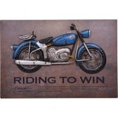 himarry Motorsiklet Tablo Pano Dekoratif Vintage Ev Ofis Hediyelik - 1