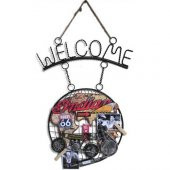 himarry Dekoratif Metal Kapı Welcome Motosiklet Dekorlu Hediyelik - 1