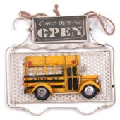 himarry Dekoratif Metal Kapı Yazısı Okul Otobüsü Dekorlu Hediyelik - 1