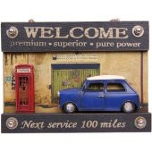 Dekoratif Metal Kapı Yazısı Araba ve Telefon Kulübesi Dekorlu thumbnail 1