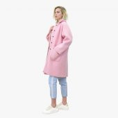 Pembe kaşe kaban - 1