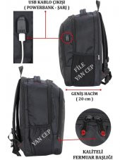 Sırt Çantası Laptop Bölmeli 15.6" İnç Usb Şarj Girişli 8683255010073 - 5