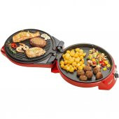 Izgaralı Bestron Pizza fırını, Viva Italia, Üst ve alt ısıtma, Maks. 180 °C, 1800 W, Kırmızı - 2