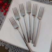 Seramikci 6lı Yemek Çatalı Platin - 1