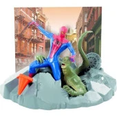 Lisanslı Klip Kitz Spider-man Örümcek Adam Mini Kit Street Battle Maketi - 1