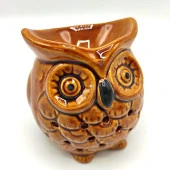 Seramik Buhurdanlık Baykuş Kahverengi - 1