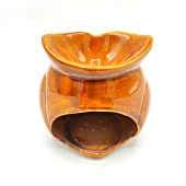 Seramik Buhurdanlık Baykuş Kahverengi - 2