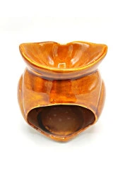 Seramik Buhurdanlık Baykuş Kahverengi - 4