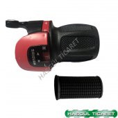 Hsgl Bisiklet Vites Kolu 3x7 Göstergeli Kırmızı Dış Kablo Takım Bisiklet Vites Değiştiren Yol Şehir Dağ Bisikleti Bisiklet Yedek Parça - 6