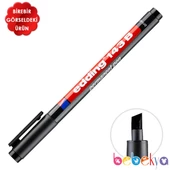 Edding Kesik Uçlu Asetat Kalemi Kaligrafi Kalemi Permanent Marker SİYAH - 1