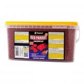 Tropical Red Parrot Granulat Kırmızı Papağan Balıkları İçin Granül Balık Yemi 3 Lt 1.2 Kg - 1