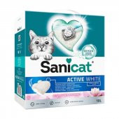 Sanicat Active White Süper Topaklanan Kedi Kumu Lotus Çiçeği Kokulu 10 Lt - 1