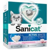 Sanicat Active White Süper Topaklanan Kedi Kumu Lotus Çiçeği Kokulu 10 Lt - 4