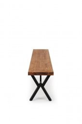 180x32 Doğal Ahşap Kütük Ağaç Bench Bank Açık Üçgen Çapraz Ayak - 2
