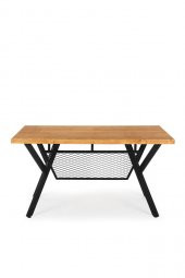 140x70 Doğal Ahşap Kütük Ofis Çalışma Masası 4lü Y Ayak - 3